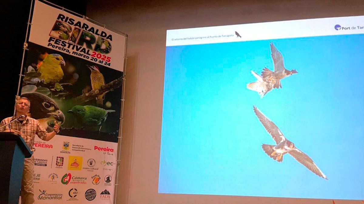 Ferran Aguilar ha estat a Colòmbia per exposar el cas dels falcons de Tarragona.
