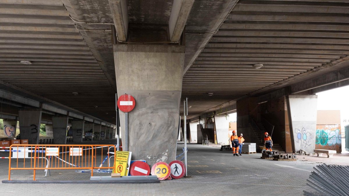 Ayer arrancaron los trabajos preliminares de señalización y delimitación del espacio.