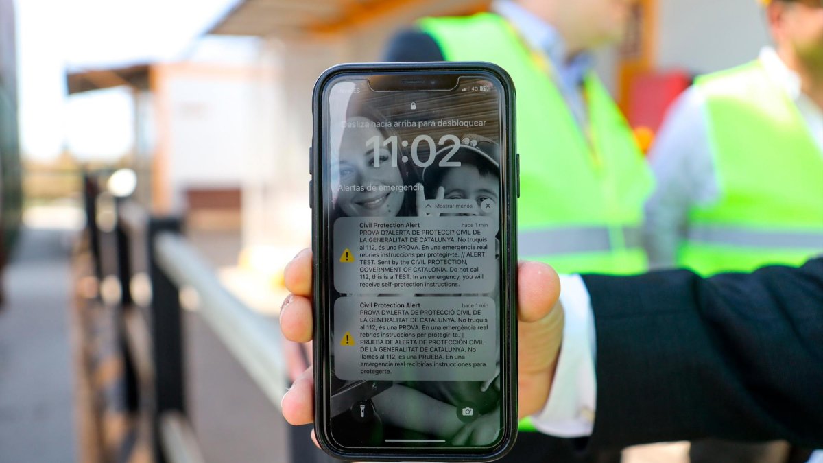 Alerta de Protecció Civil de avisos de lluvias intensas de hace unas semanas.