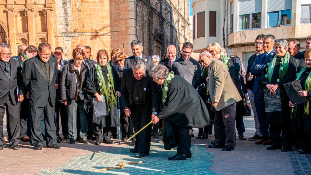 L’escenari de «matar la serp» és un dels actes destacats de la Setmana Santa de Riudoms.