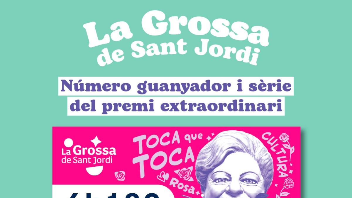 Imatge del número guanyador de La Grossa de Sant Jordi.