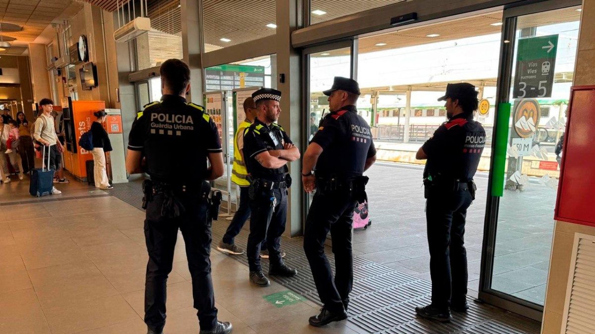 Dispositivo en la estación de tren.