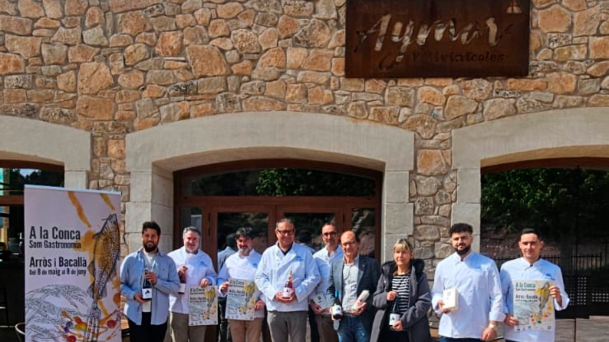 La presentació de la jornada d’arròs i bacallà s’ha fet al restaurant Moments Aymar de Vimbodí i Poblet.