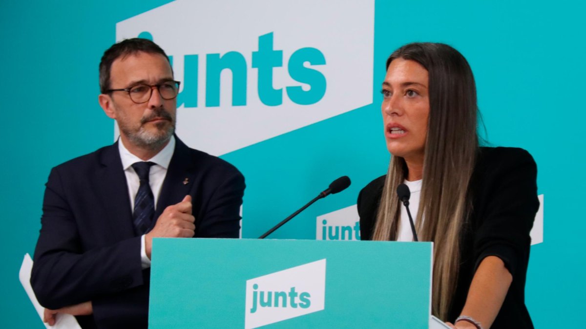 Josep Rius y Míriam Nogueras en rueda de prensa.