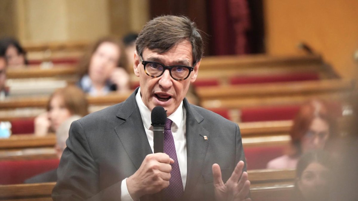 Salvador Illa, este miércoles en el Parlament.