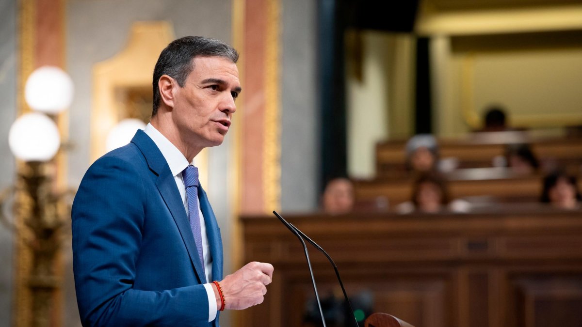 Imagen de Pedro Sánchez en el Congreso de los Diputados.