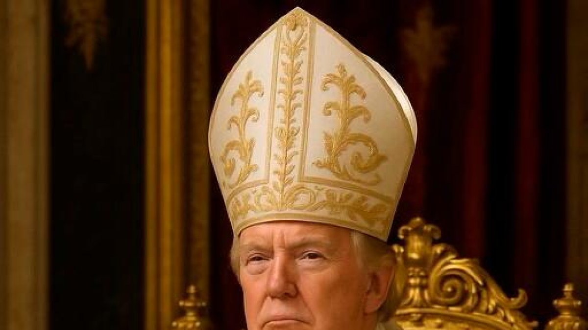 Donald Trump, publicó este viernes en su cuenta de la red Truth Social una imagen suya vestido como papa.