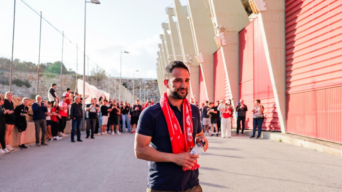 Dani Vidal, a la salida de la rueda de prensa.