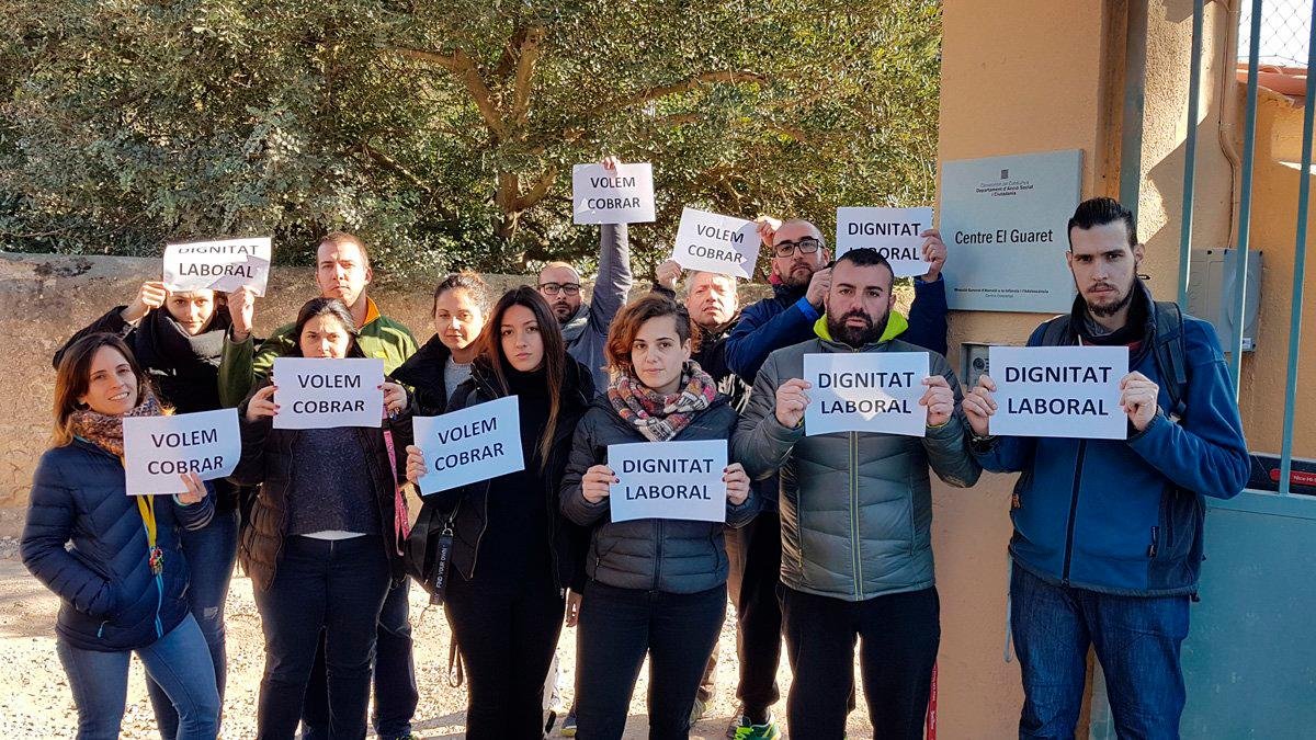 Personal del centro El Guaret de Valls, gestionado por Resilis, denunciaron en 2019 retrasos en los pagos de las nóminas.