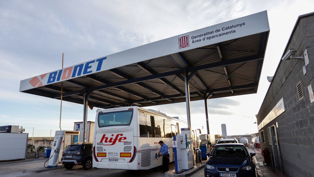 Gasolinera ubicada en el polígono Riuclar de Tarragona.