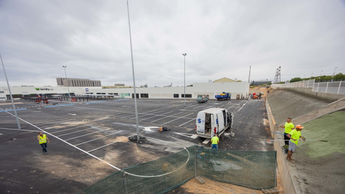 Imagen de este miércoles de las obras en Family Parc