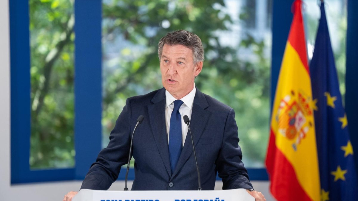 El presidente del PP, Alberto Núñez Feijóo.