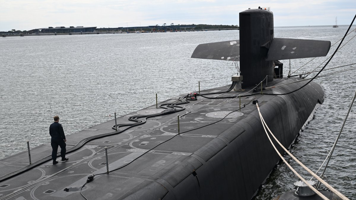 El USS Ohio en puerto australiano de Brisbane. Uno de los submarinos nucleares de la armada estadounidense.