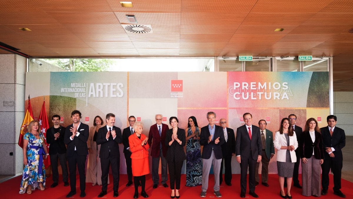 Imagen de los premios por la Comunidad de Madrid esta mañana.