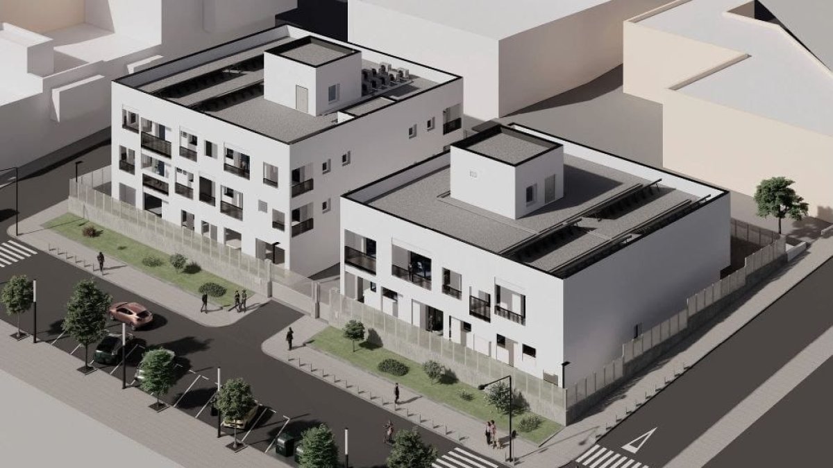 Imatge virtual de la futura caserna de la Guàrdia Civil a Amposta.