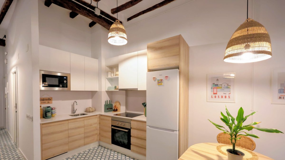 Interior d'un habitatge reformat integralment al carrer dels Metges de Valls, amb subvenció de l'Ajuntament.