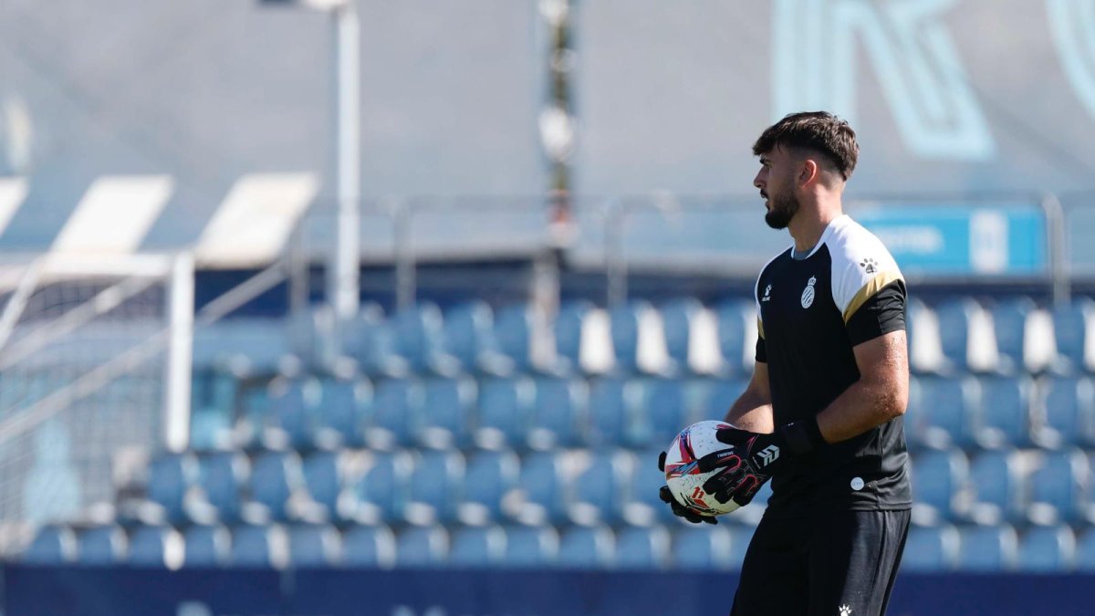 Álvaro Pacheco con el Espanyol B.