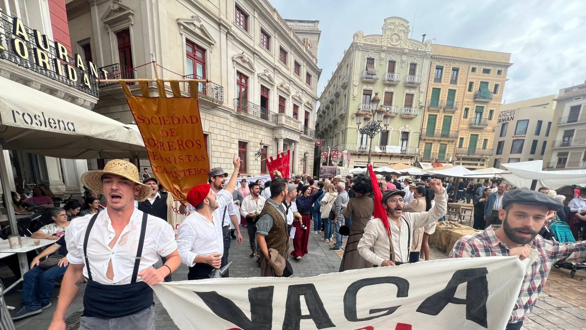 La recreació va ser a càrrec de l’Associació Mandríl·lia i el Casal Despertaferro.