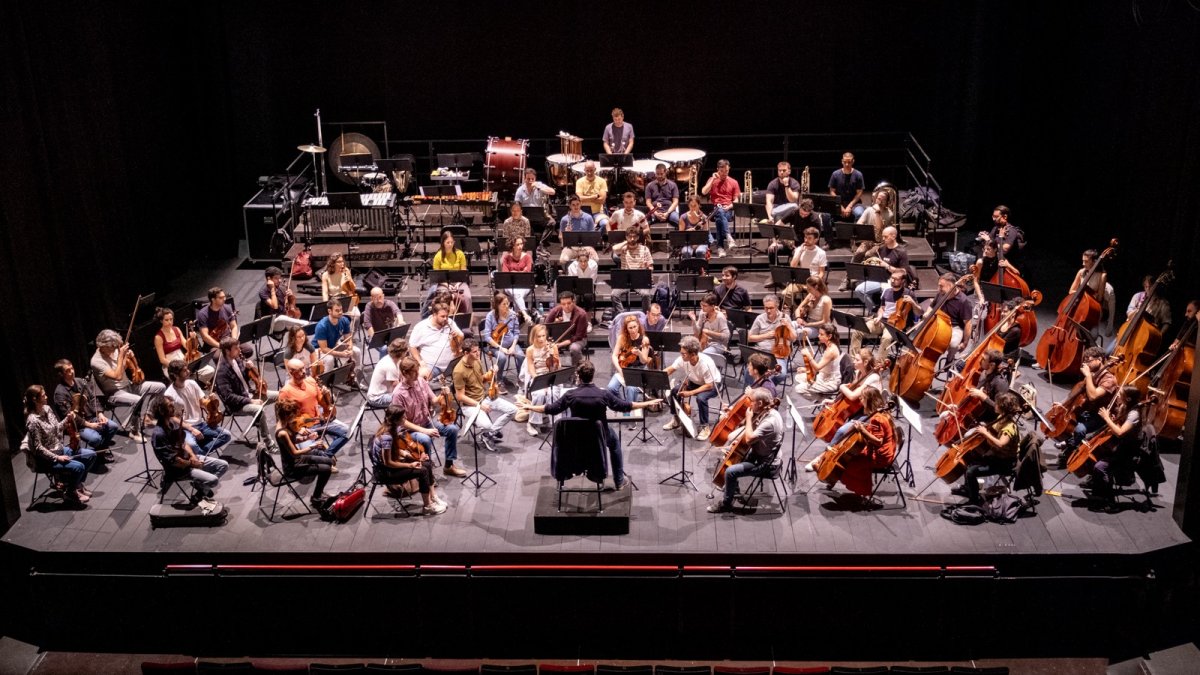 Uno de los últimos ensayos de la Franz Schubert en el Teatre Tarragona.