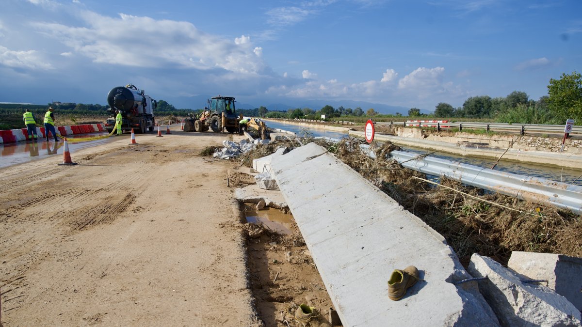 Estat de la carretera C-12 entre Tortosa i Amposta