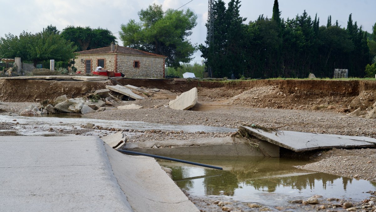 Danys al barranc de la Galera, al terme de Masdenverge.