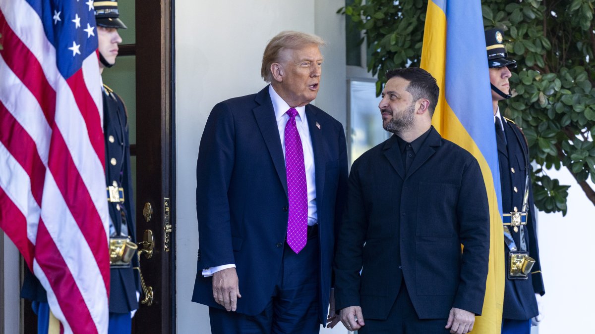 Donald Trump recibe al presidente de Ucrania Volodimir Zelensky en la reunión bilateral de este fin de semana.​