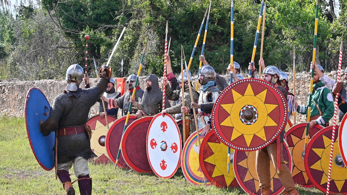 La lucha entre romanos y visigodos.