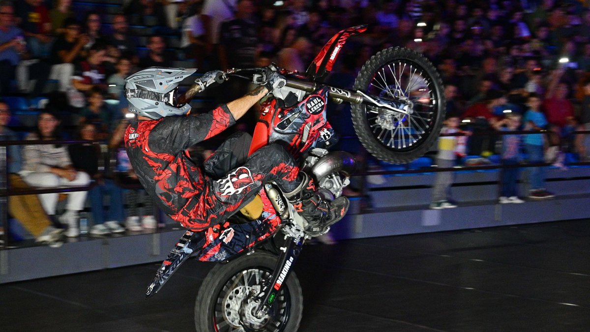 Imagen de la exhibición de freestyle en el Pavelló Olímpic de Reus.