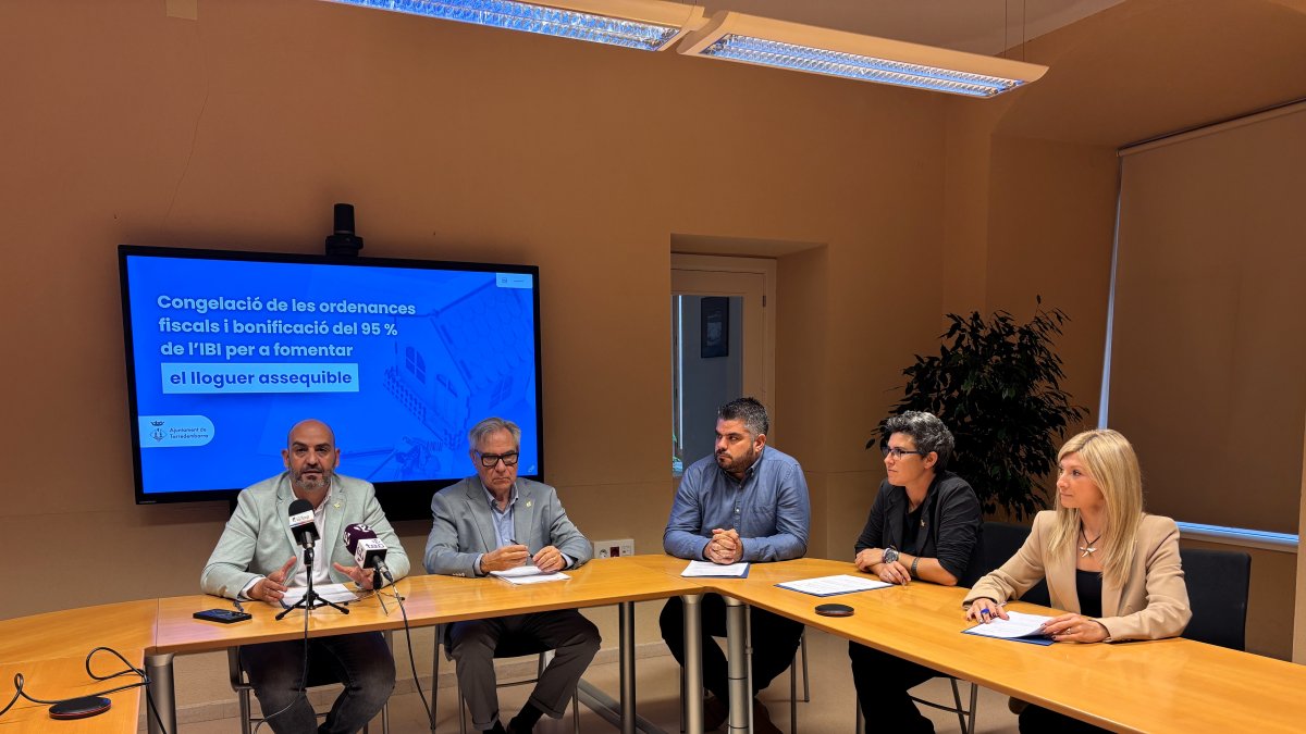 Presentació de les ordenances fiscals de l'equip de govern de Torredembarra.