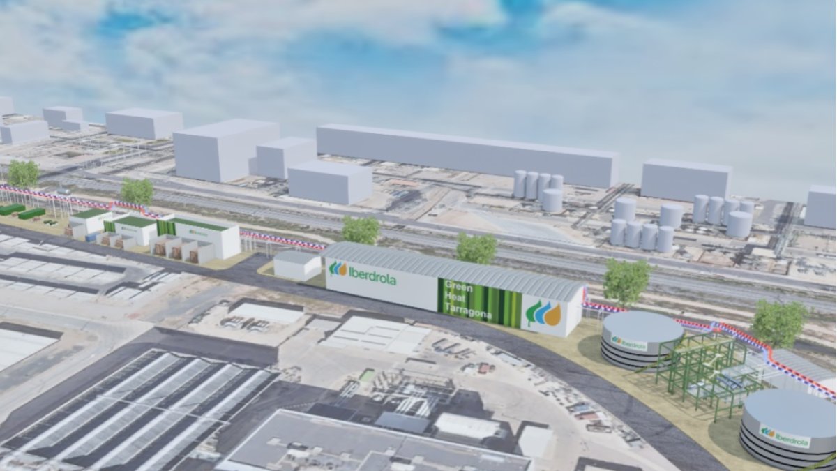 Imagen renderizada del aspecto que tendrá la planta de Iberdrola en el Polígon Sud de Tarragona.