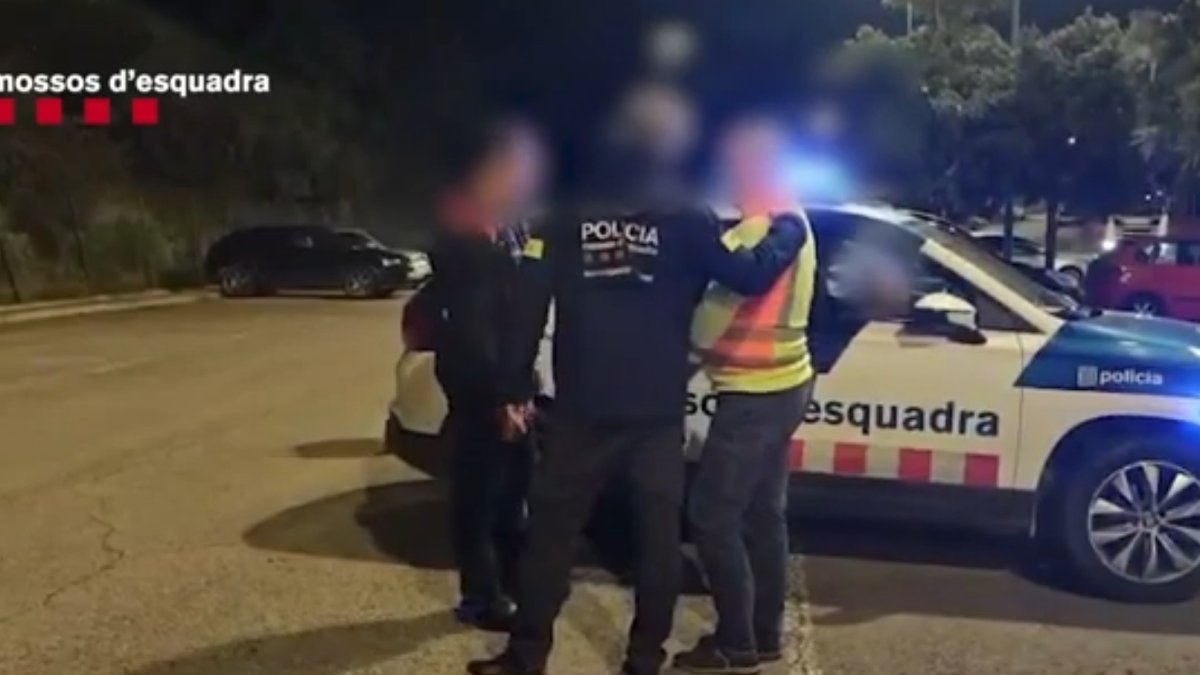 Imagen del momento de la detención del camionero