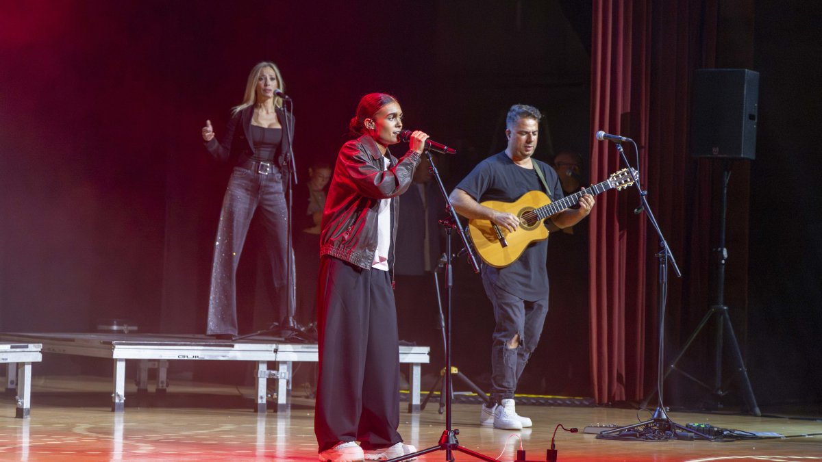 Marta Santos, durante el show que ofreció en Tarragona.