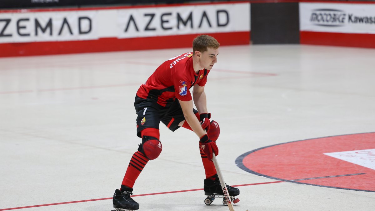 Pol Martínez durante un partido de esta temporada.