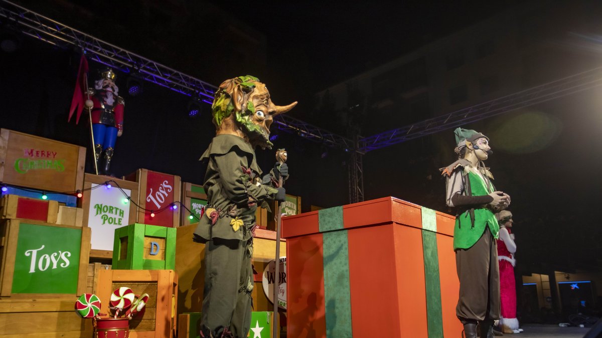 El Fumera durant l'encesa de l'enllumenat de Nadal, l'any passat.