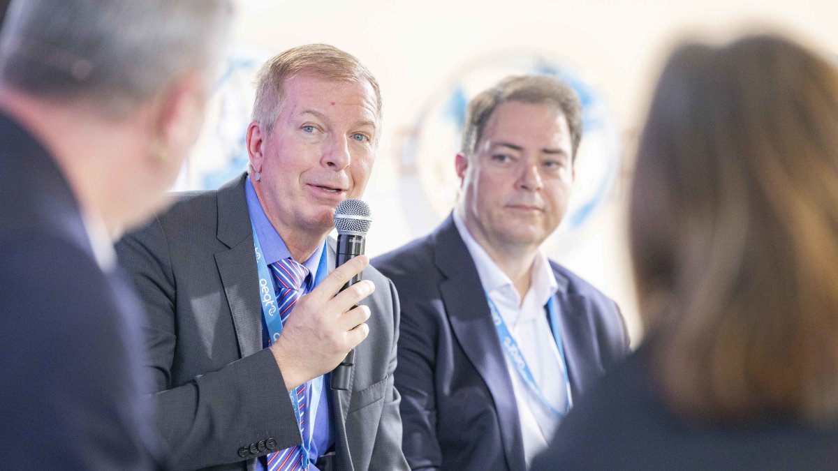 Andrea Firenze, director general de Covestro en España, ayer en la Jornada Anual de la AEQT.
