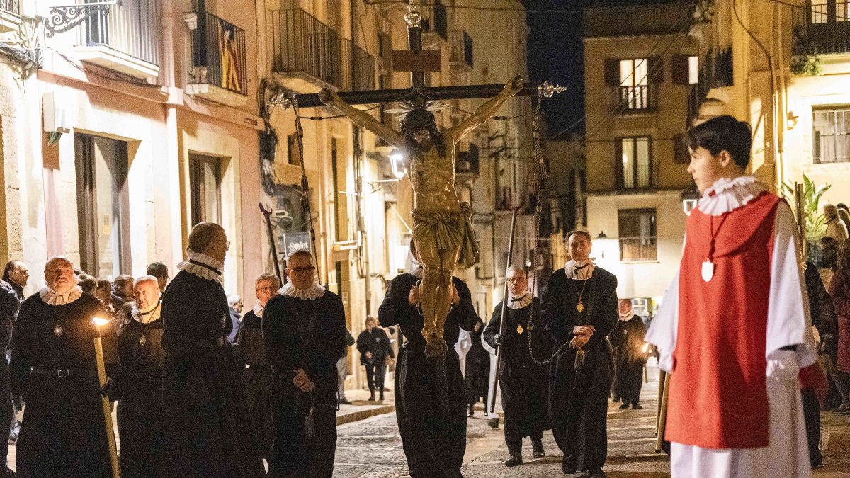 El Sant Crist de la Sang, una de las imágenes que salió en procesión.