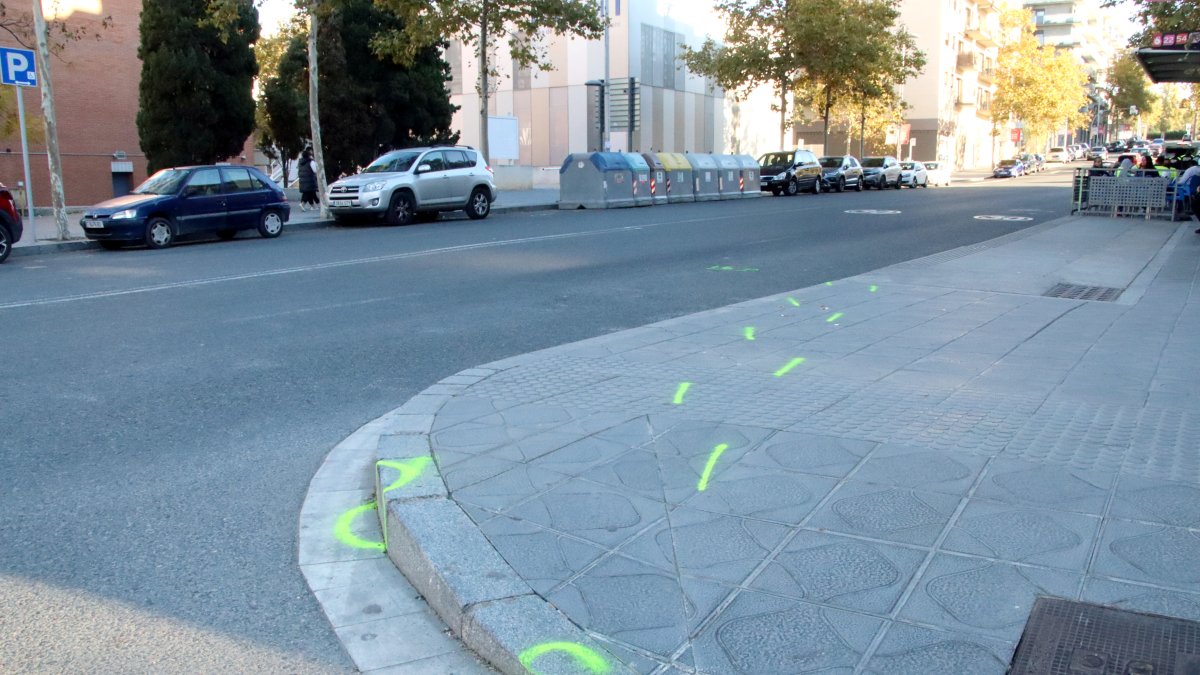 Lugar donde se ha producido el accidente, frente al Hospital Joan XXIII de Tarragona