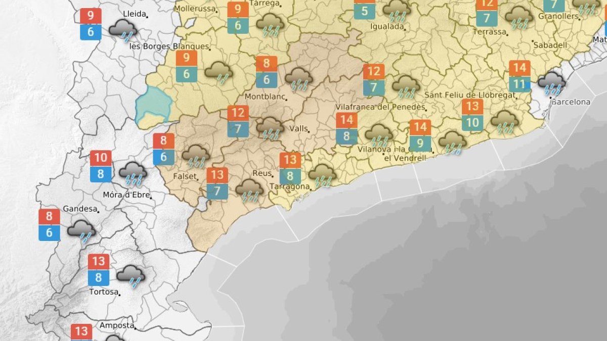 Previsió per diumenge 18 de gener de 2026.