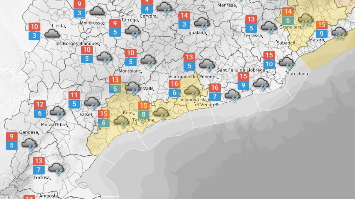 Previsió per dilluns 19 de gener de 2026