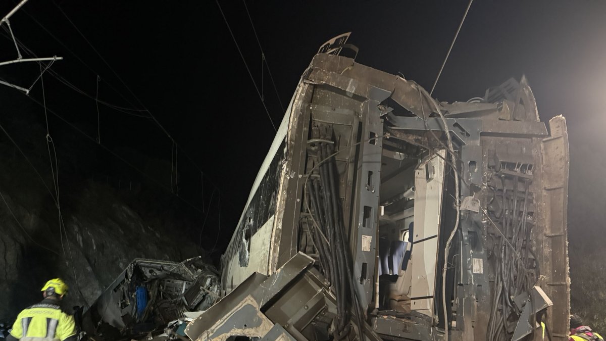 El tren Alvia accidentado en Adamuz