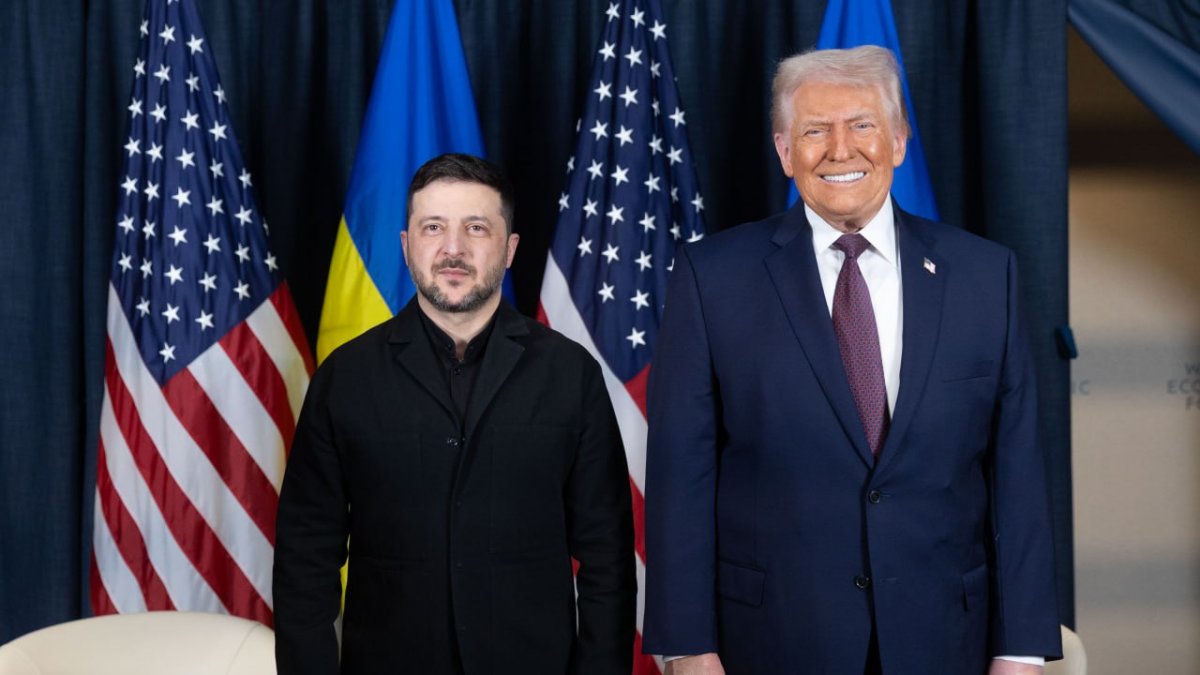 El presidente estadounidense, Donald Trump con el líder ucraniano, Volodímir Zelenski.