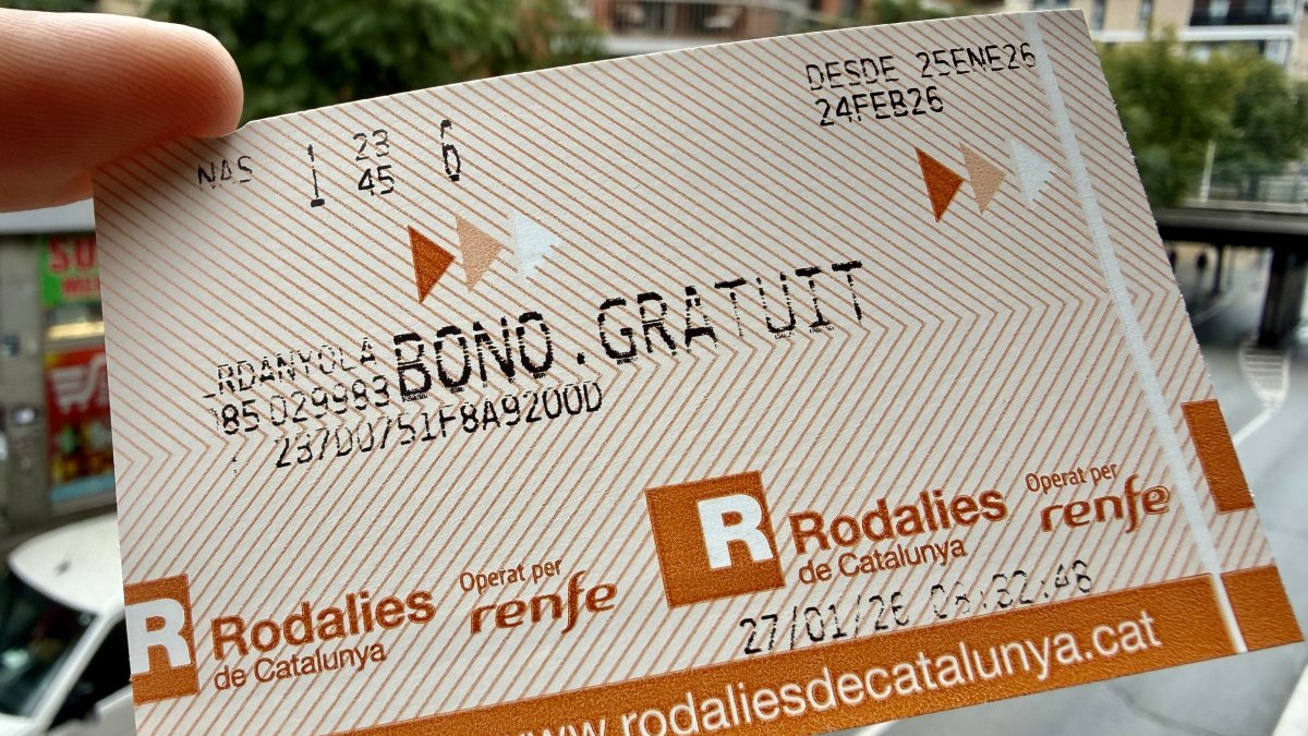 Imagen del bono gratuito de Rodalies