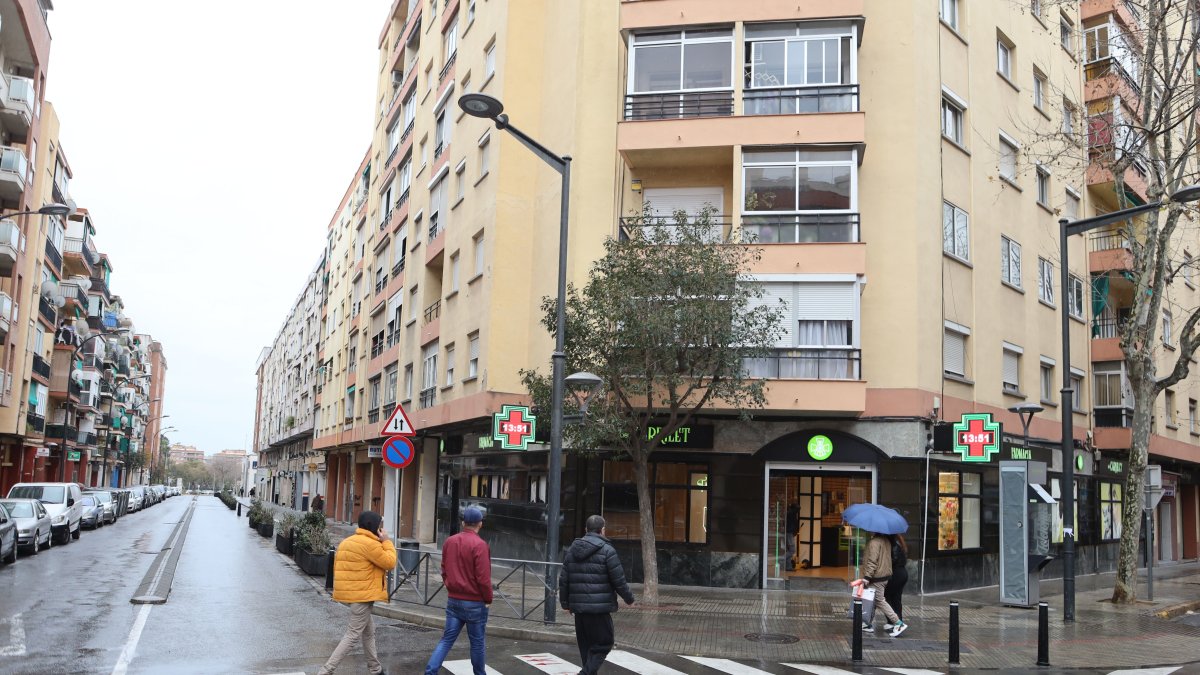 Calle del Escultor Rocamora, donde se ha producido el incendio.