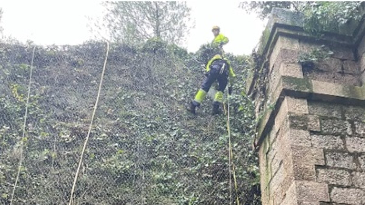 Trabajos de reparación de la vía en el tramo Reus-Móra la Nova