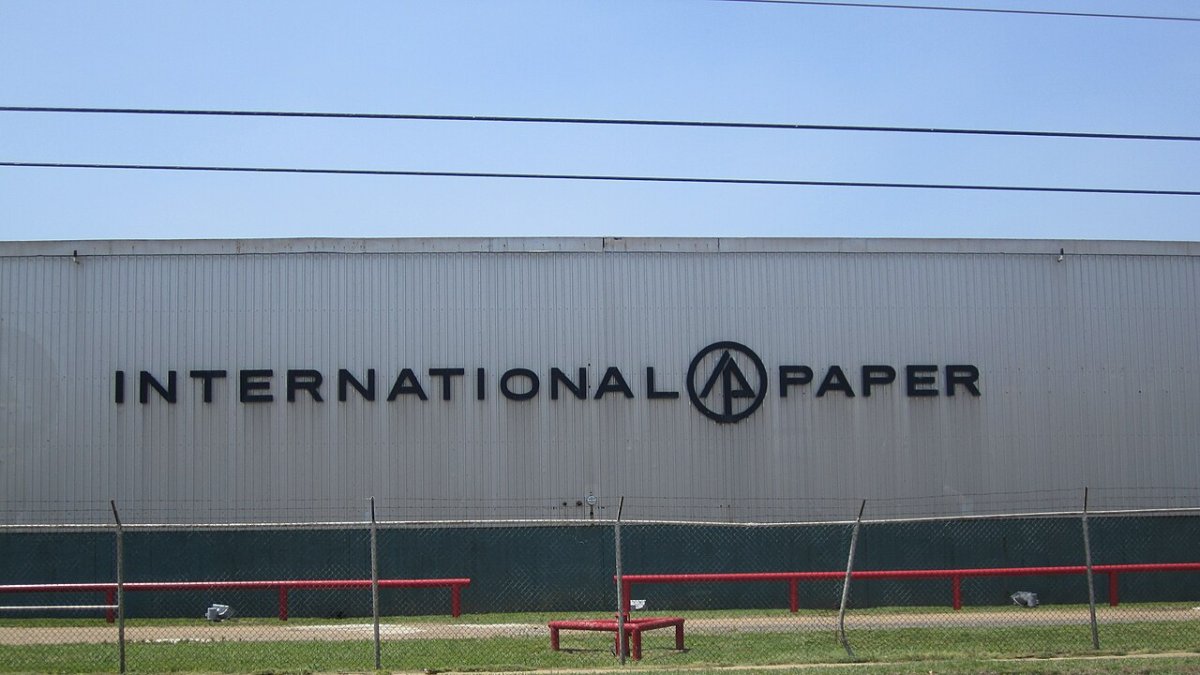 Imagen de archivo de una fábrica de International Paper