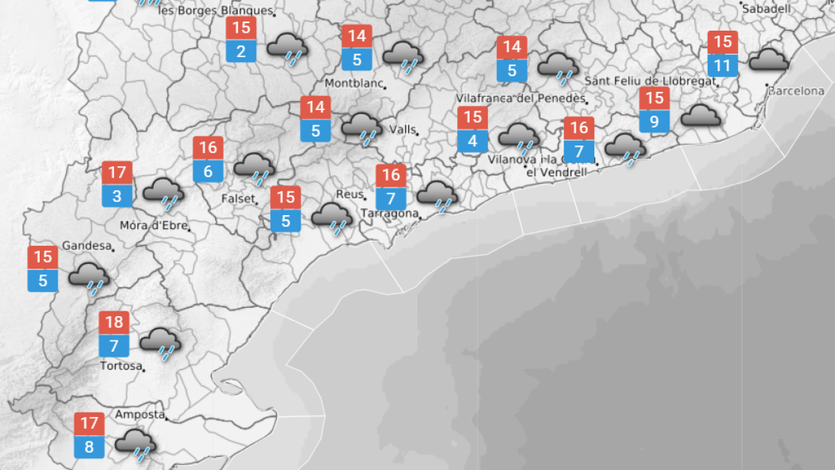 La previsió del temps per aquest dijous 5 de febrer