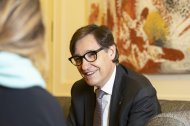 Salvador Illa, President de la Generalitat, entrevistado en el Palau de Pedralbes.