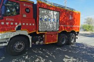 Allugar del incendio han acudido un total de once dotaciones de bomberos.