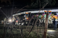 El tren de Rodalies accidentado en Gelida