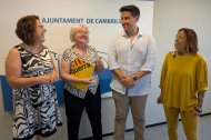 Los cuatro concejales del grupo municipal de ERC en Cambrils, Neus Cárdenas, Camí Mendoza, Aleix Rom y Hèléne Arcelin.